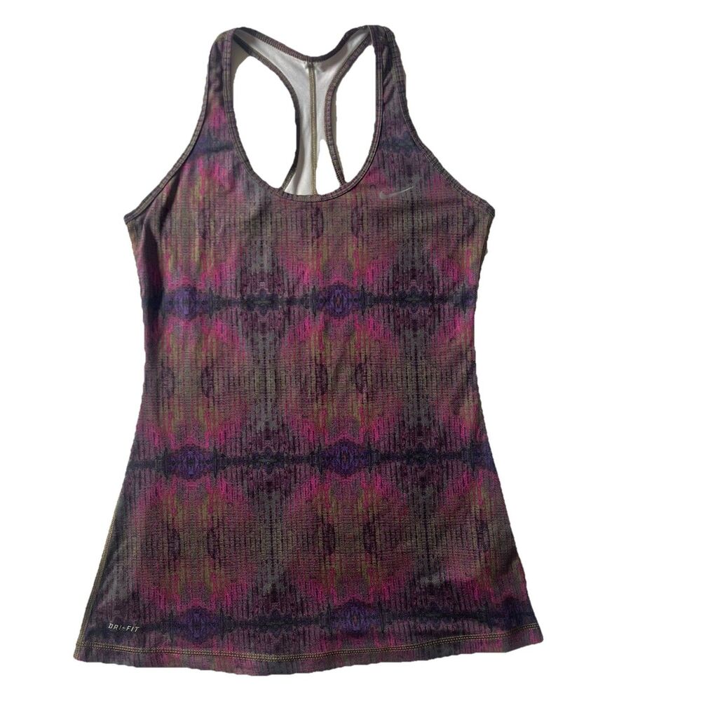 Nike Racerback Tank Top Womens M Ombre Dri Fit Active Athletic Running Workout